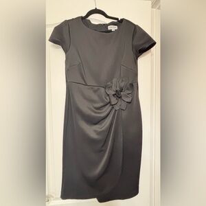 Shelby & Palmer Black Mini Dress with Floral Accent